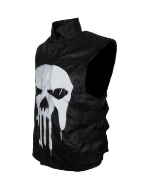 The Punisher Frank Castle Black Leather Vest