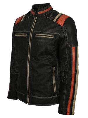 Men's Retro Distressed Leather Jacket