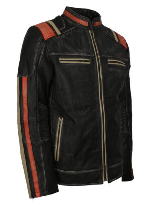 Men's Retro Distressed Leather Jacket