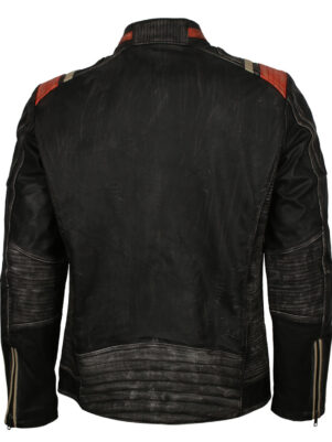 Men's Retro Distressed Leather Jacket