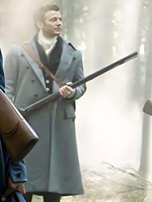 Benedict Luke Thompson Grey Trench Coat