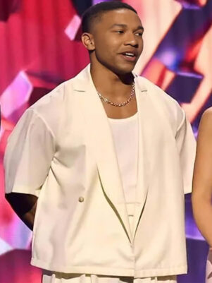 Aaron Clifton Moten Fallout 2024 Maximus White Crop Jacket