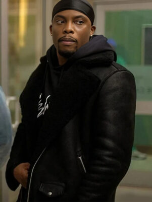 Cane Tejada Power Book II Ghost S04 Sheepskin Shearling Leather Jacket