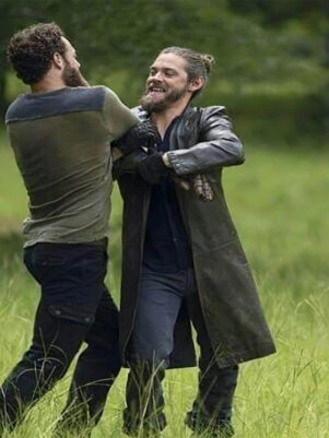 Tom Payne The Walking Dead Brown Trench Coat