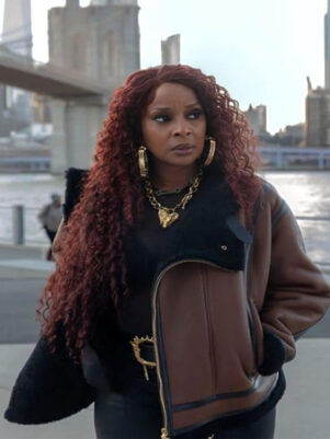 Monet Power Book II Ghost S04 Shearling Leather Jacket