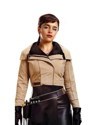 Solo A Star Wars Story Qira Emilia Clarke Beige Jacket