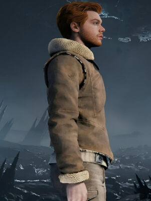 Cal Kestis Star Wars Jedi: Survivor Jedi Knight Brown Suede Leather Jacket