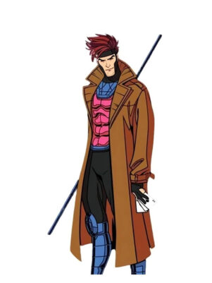 X-Men 97 Gambit Brown Trench Coat