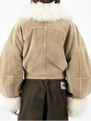 Tv Series Emily In Paris S04 Camille Faux Fur Trim Suede JacketE