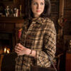 Caitriona Balfe Outlander Claire Fraser Brown Tweed Coat