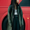 Tv Series Industry Harper Stern Green Leather Coat
