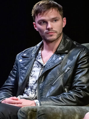 Nicholas Black Hoult Leather Jacket