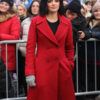Lucy Hale Red Trench Coat