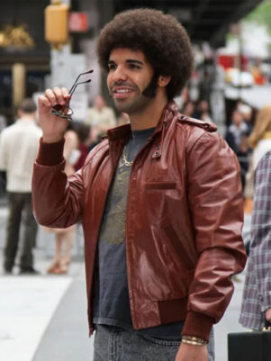 Anchorman 2 Soul Brother Brown Leather jacket
