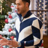 Garrett Marcantel White and Blue Cardigan