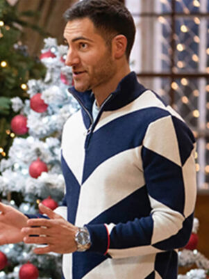 Garrett Marcantel White and Blue Cardigan