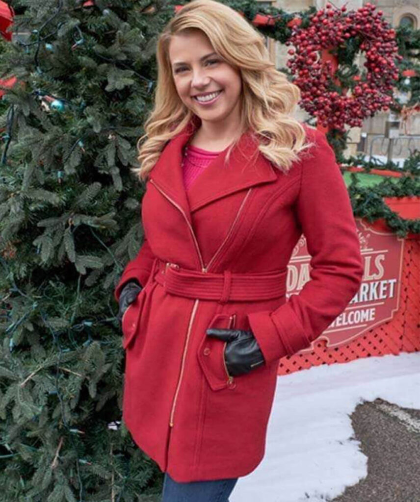 Jodie Sweetin Entertaining Christmas Red Coat