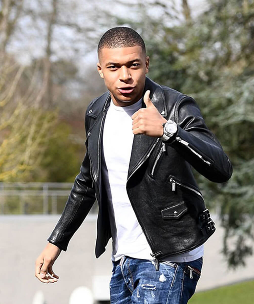 Kylian Mbappe Leather Jacket