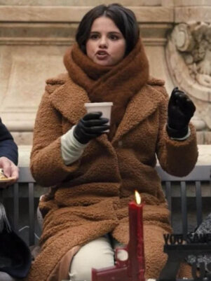 Selena Gomez Fur Coat