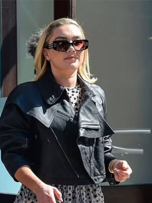 Florence Pugh Leather Jacket