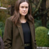 Megan Boone Brown Long Coat