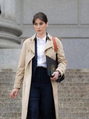 Lizzy Caplan Trench Coat