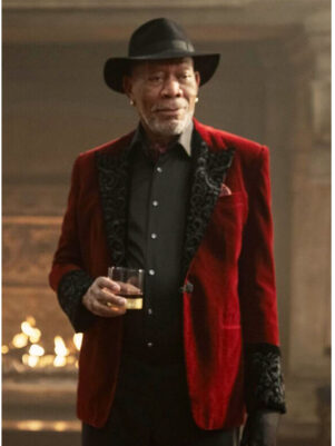 Now You See Me 3 (2025) Morgan Freeman Red Blazer