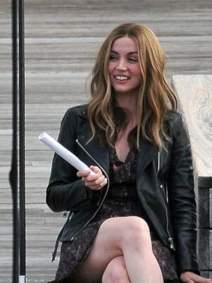 Ana de Armas Ghosted Leather Jacket