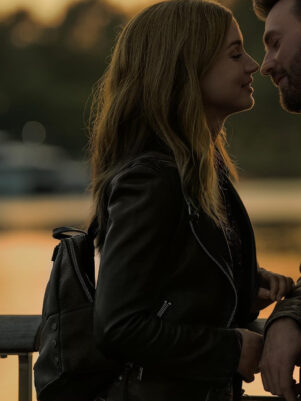 Ana de Armas Ghosted Leather Jacket