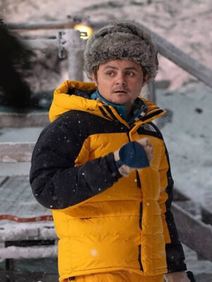 Seth Flores Tron: Ares 2025 Puffer Yellow Jacket