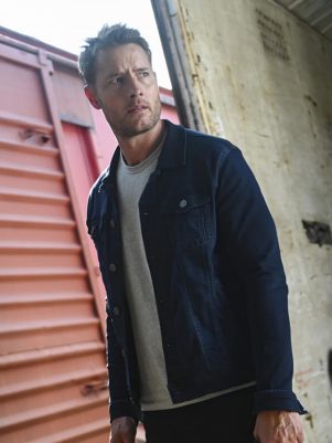 Justin Hartley Tracker Blue Jacket