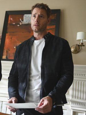 Justin Hartley Tracker Black Suede Jacket