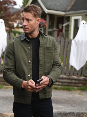 Justin Hartley Tracker S03 Green Jacket