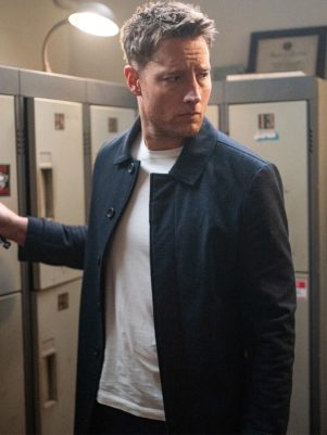 Justin Hartley Tracker Blue Coat