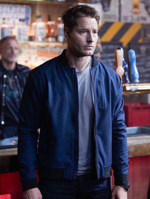 Justin Hartley Tracker Blue Jacket