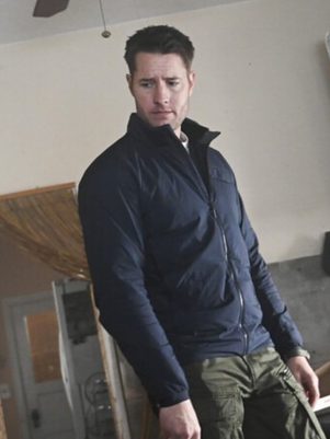 Justin Hartley Tracker Blue Parachute Jacket