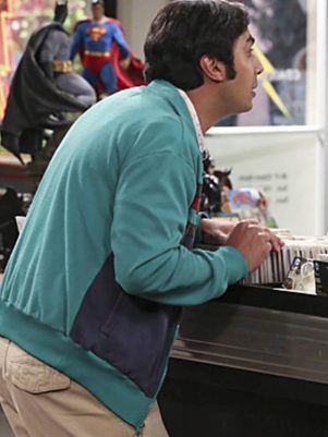Kunal Nayyar Big Bang Theory Teal Jacket