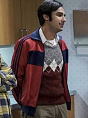 The Big Bang Theory Kunal Nayyar Red Track Jacket