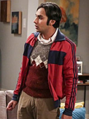 The Big Bang Theory Kunal Nayyar Red Track Jacket