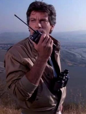 David Hasselhoff Knight Rider Beige Cotton Bomber Jacket
