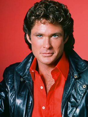 David Hasselhoff Knight Rider Black Leather Jacket