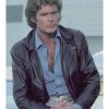 Knight Rider David Hasselhoff Black Leather Jacket